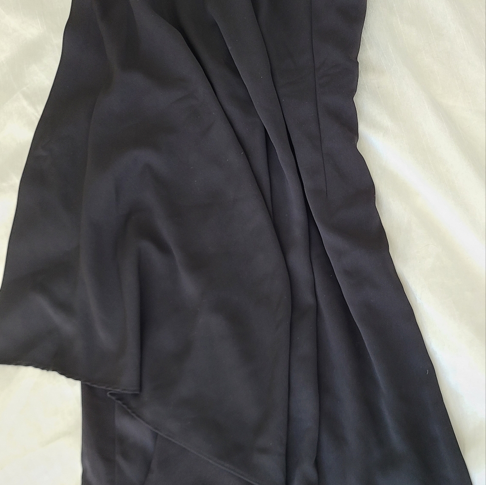 Cape one shoulder dress